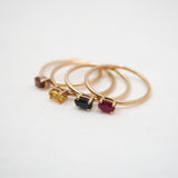 10k Gold Oval Sunlight Ring - Blue Sapphire - East/West