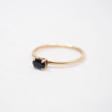 10k Gold Oval Sunlight Ring - Blue Sapphire - East/West