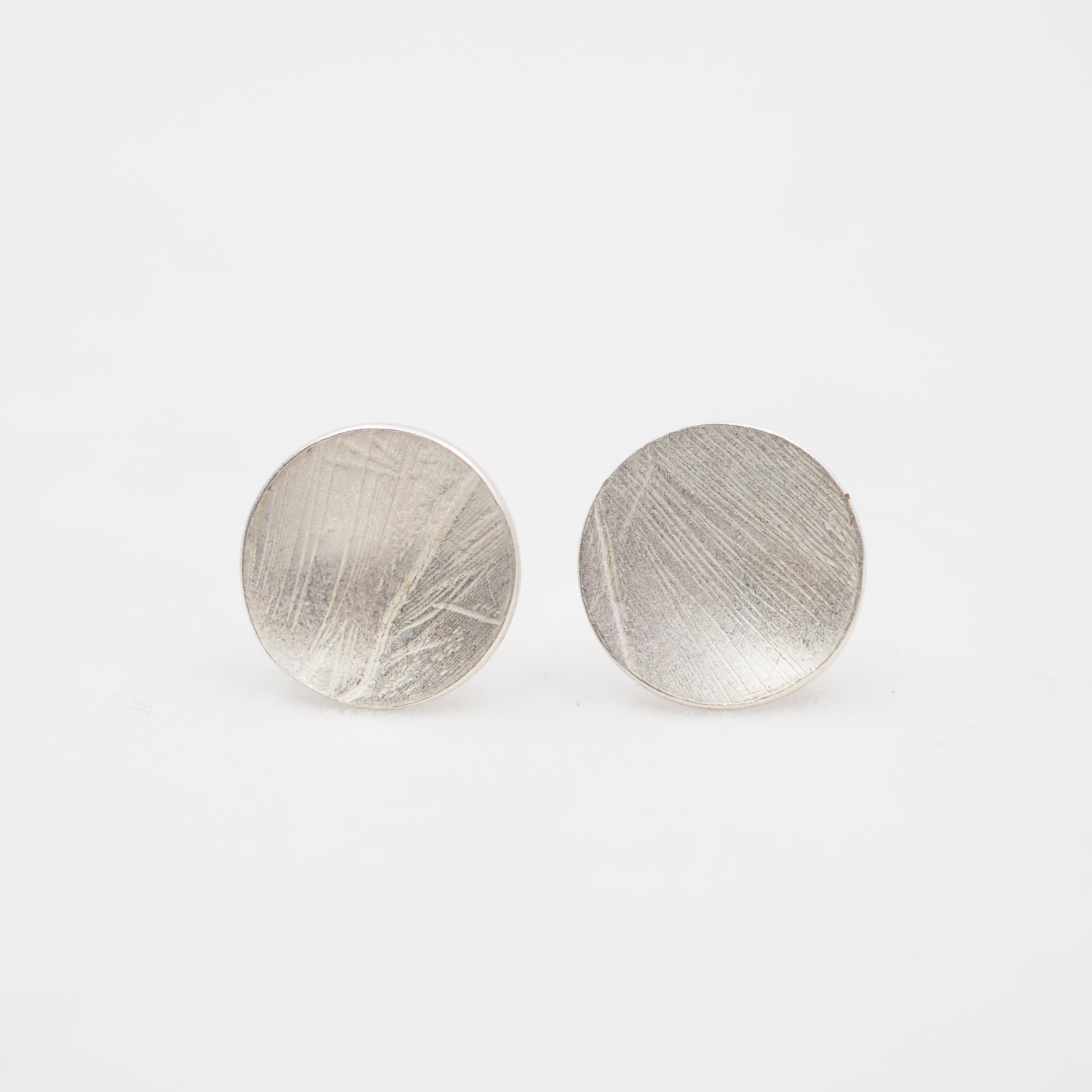 Orbit Textured Studs - Sterling Silver