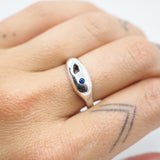 Intertidal Ring - Sterling Silver & Blue Sapphire