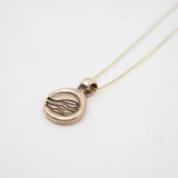 Wave Love Charm Necklace - 10k Gold