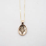 Lupine Charm Necklace - 10k Gold