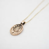 Lupine Charm Necklace - 10k Gold