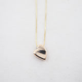 Heart Charm Necklace - 10k Gold