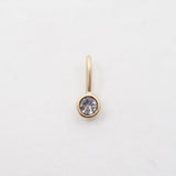 Collier 10K or massif Saphir bleu Sunlight