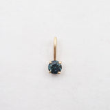 Collier 10K or massif Saphir bleu Sunlight