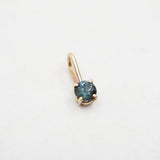 Collier 10K or massif Saphir bleu Sunlight