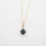 Collier 10K or massif Saphir bleu Sunlight