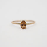 Bague ovale soleil or 10 carats - Nord/Sud
