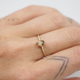 Bague ovale soleil or 10 carats - Nord/Sud