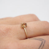 Bague ovale soleil or 10 carats - Nord/Sud
