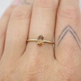 Bague ovale soleil or 10 carats - Nord/Sud