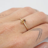 Bague ovale soleil or 10 carats - Nord/Sud
