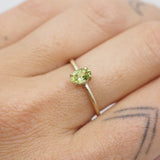 Bague ovale soleil or 10 carats - Nord/Sud