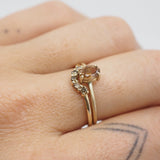 Bague ovale soleil or 10 carats - Nord/Sud