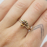 Bague ovale soleil or 10 carats - Nord/Sud