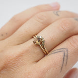 Bague ovale soleil or 10 carats - Nord/Sud