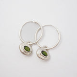 Siren Hoops - Chrome Diopside - Sterling Silver
