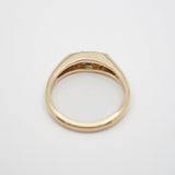 Montana Sapphire with Diamonds Signet Ring - 14k Gold