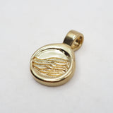 Wave Love Charm Pendant - Gold Plated