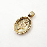 Lupine Charm Pendant - Gold Plated
