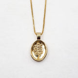 Lupine Charm Pendant - Gold Plated