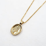 Lupine Charm Pendant - Gold Plated