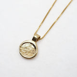 Wave Love Charm Pendant - Gold Plated
