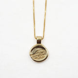 Wave Love Charm Pendant - Gold Plated