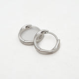 Organic Huggie Hoops - Sterling Silver