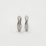 Organic Huggie Hoops - Sterling Silver