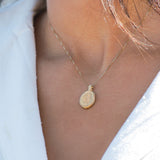 10K Gold Lupine Pendant Necklace