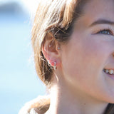 Sterling Silver Organic Huggie Hoops