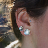 Orbit Textured Studs - Sterling Silver