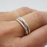 Willow Ring - 3 Strand - Sterling Silver