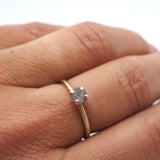 10k Gold Round Labradorite Ring
