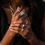 Sterling Silver Hammered Band Ring