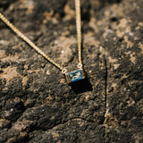 10k Gold Uma Necklace Topaz
