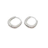 Sterling Silver Braided Huggie Hoops