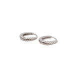 Sterling Silver Braided Huggie Hoops