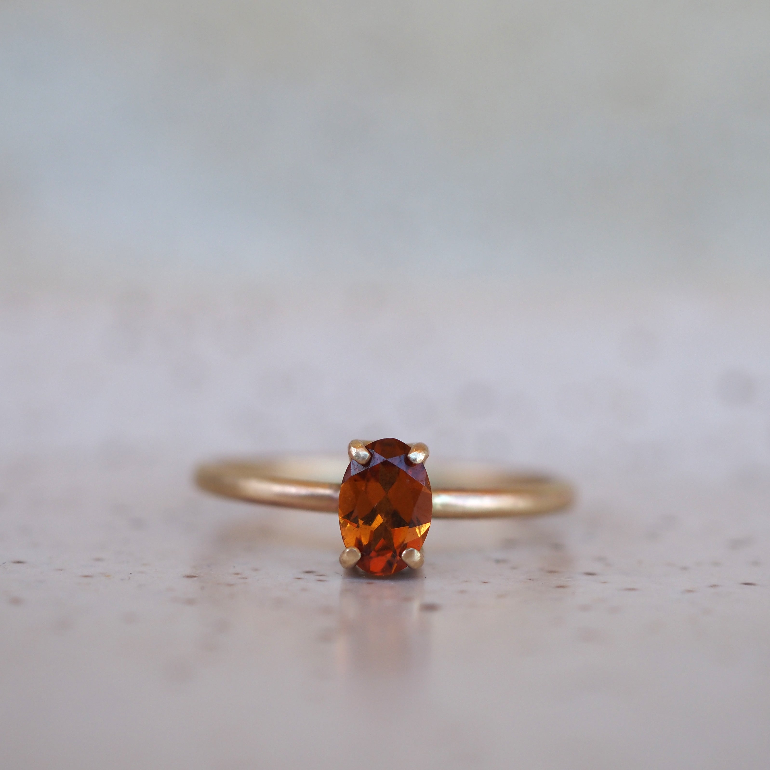 Orange gemstone ring deals
