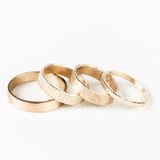10K Gold Hammered Band Ring