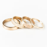10K Gold Brushed Band Ring
