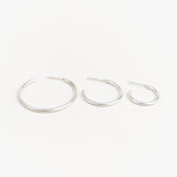 Classic Brushed Hoops - Sterling Silver