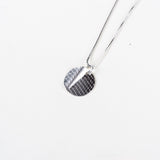 Orbit Wave Necklace - Box Chain - Sterling Silver
