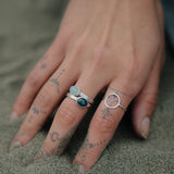 Sterling Silver Oval Aquamarine Ring