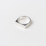 Thick Square Rain Ring - Sterling Silver