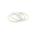 Sterling silver twist ring handmade in Tofino BC. Shop online or in store