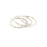 Sterling silver twist ring handmade in Tofino BC. Shop online or in store